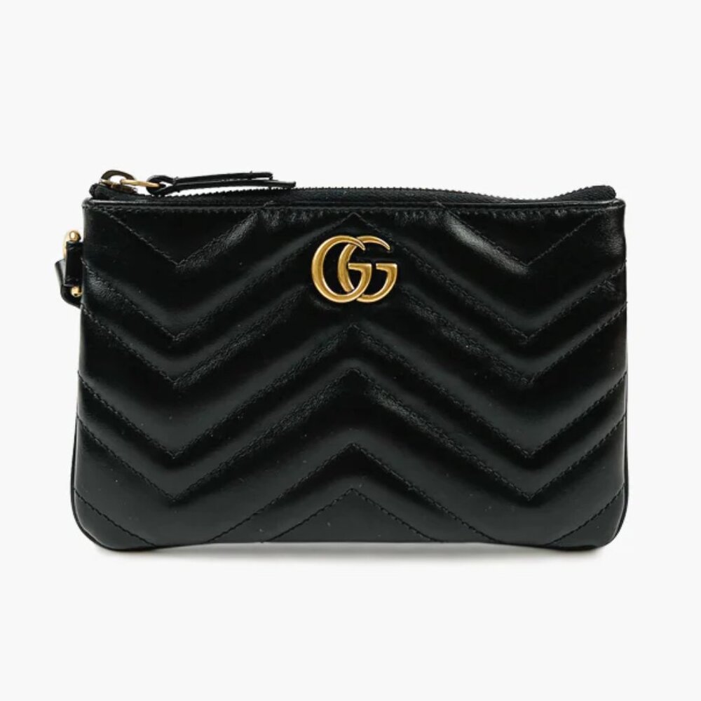 Gucci Black Quilted Leather Pouch